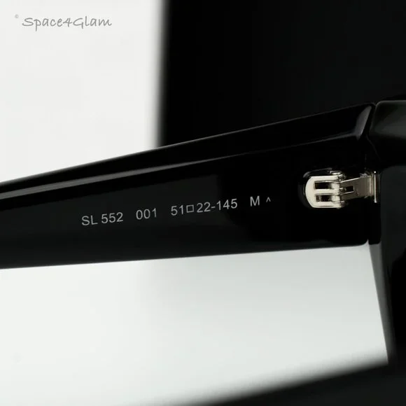 BRAND NEW Saint Laurent SL552 001 Black Black Cat Eye Women Sunglasses